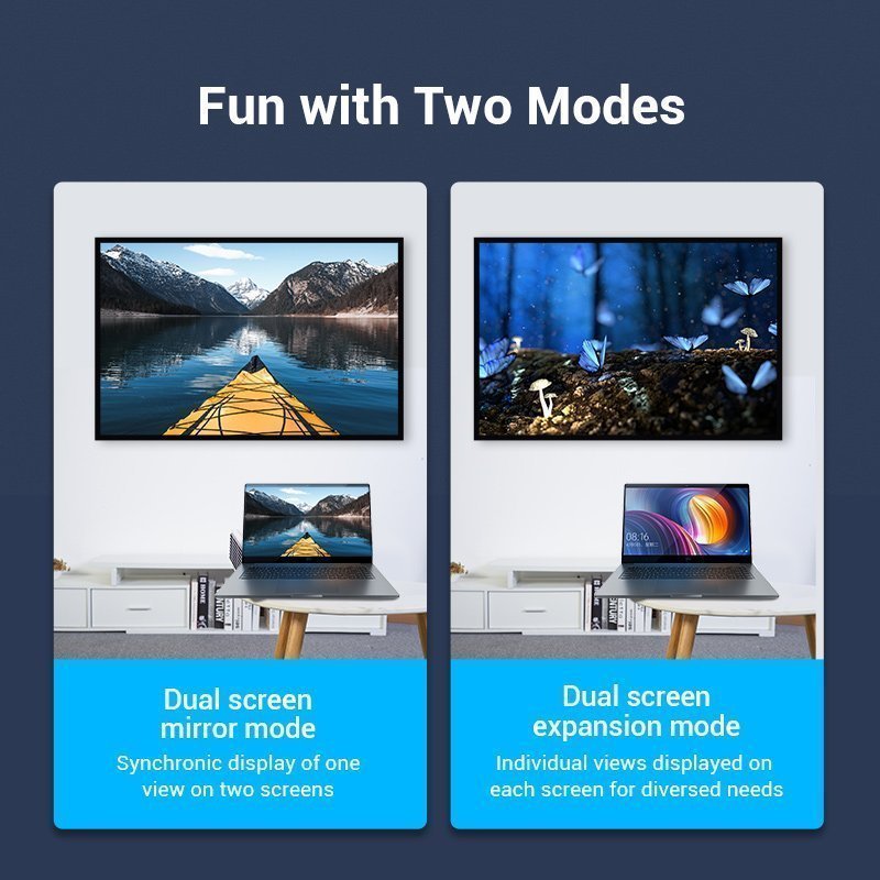 Vention HDMI Adaptor Male to Female 270 Degree RA AINB0