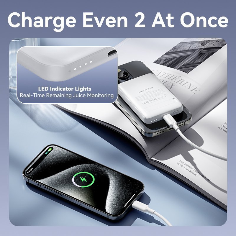 Vention Powerbank Wireless Magnetic 5000mAh 20W Black FHSB0