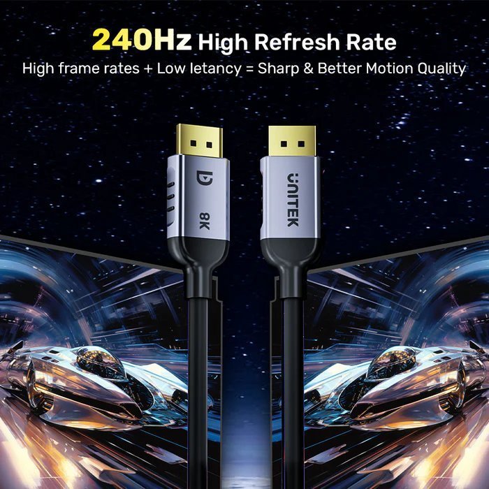 Unitek DisplayPort 1.4 Cable 8K 60Hz 1.5m C1628G-1.5M