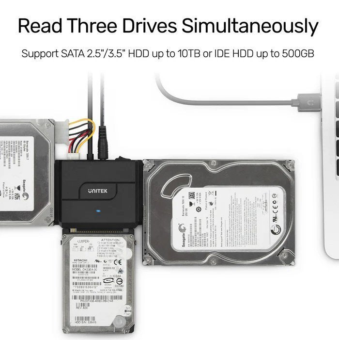 Unitek USB3.0 to SATA+IDE 2.5-3.5” Converter 12V2A PSU Y-3324 (UK)