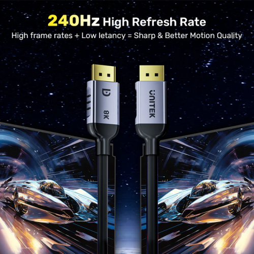 Unitek DisplayPort 1.4 Cable 8K 60Hz 2.0m C1628BK-2M