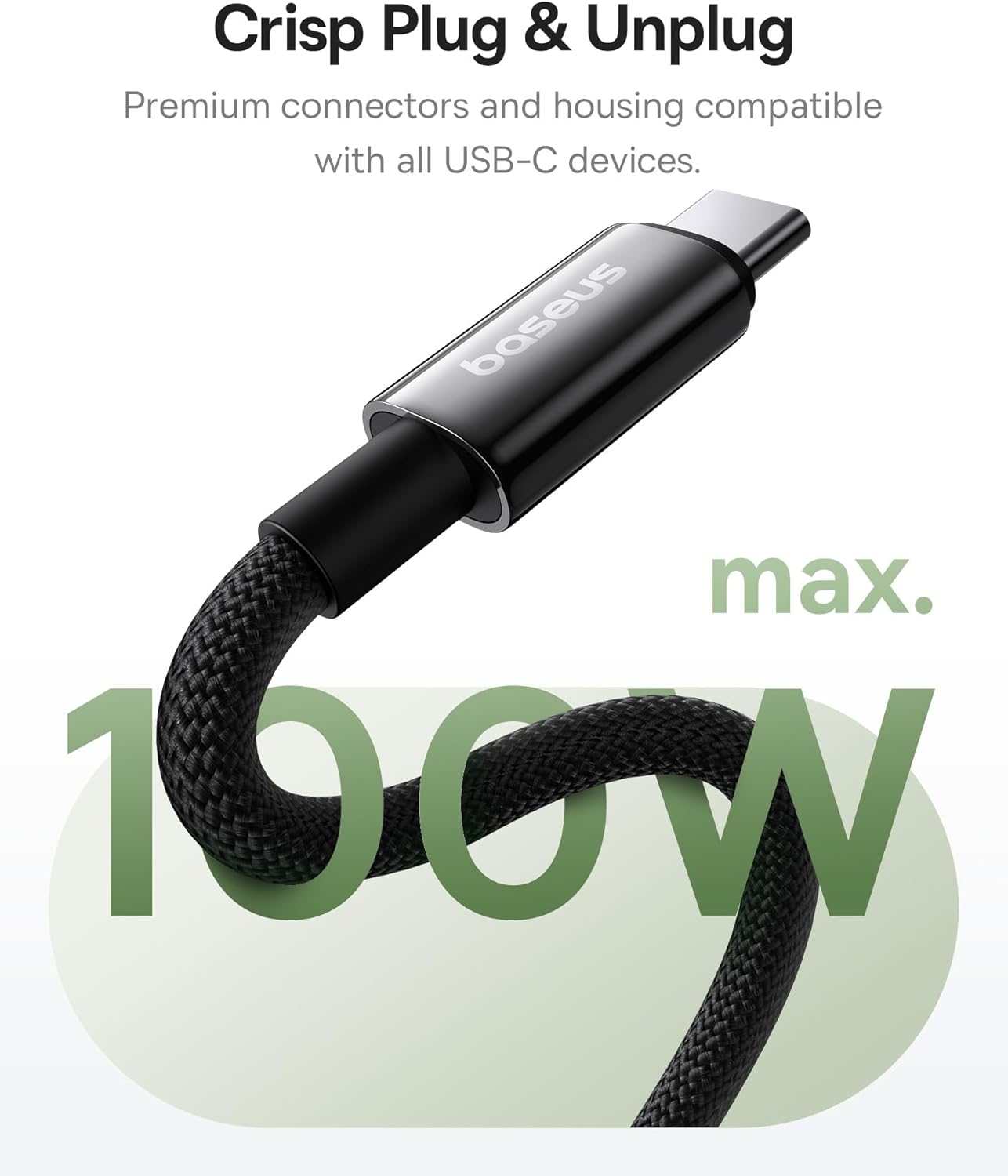 Baseus Cable USB-C to USB-C Tungsten Gold Magnetic Charging Cable 1.0m