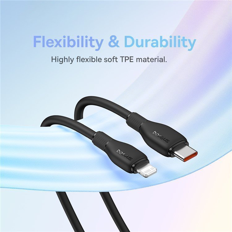 Baseus Cable Lightning to USB-C Pudding Series  20W 1.2m  Black