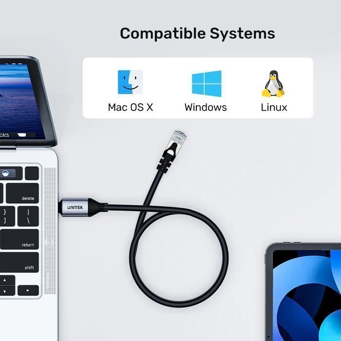 Unitek Converter USB-C to Gigabit Ethernet Cable 1.0m
