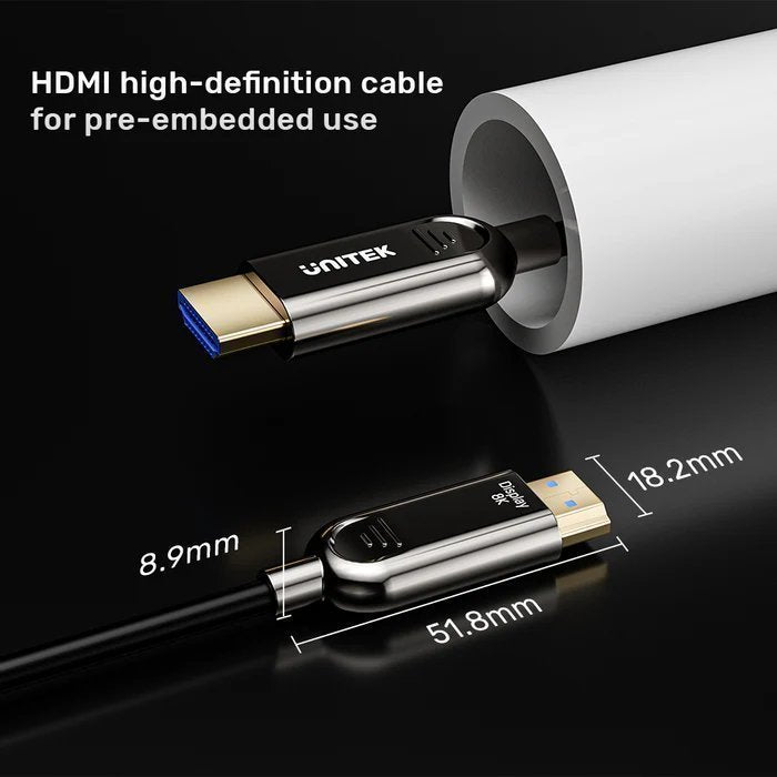 Unitek Fiber Optic HDMI 2.1 Cable 8K60Hz 20.0m