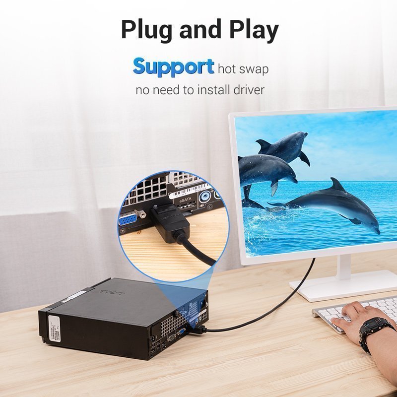 Vention DisplayPort Cable to DVI-D 24+1 1.5m HAFBG