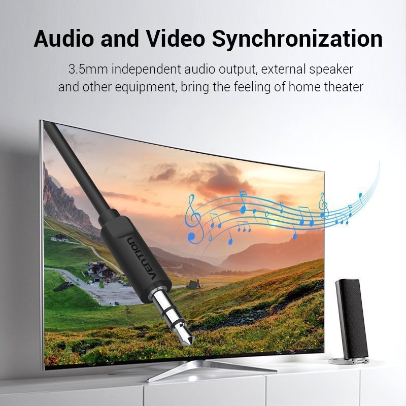 Vention HDMI Cable to VGA+Audio & USB Power 2.0m ABIBH