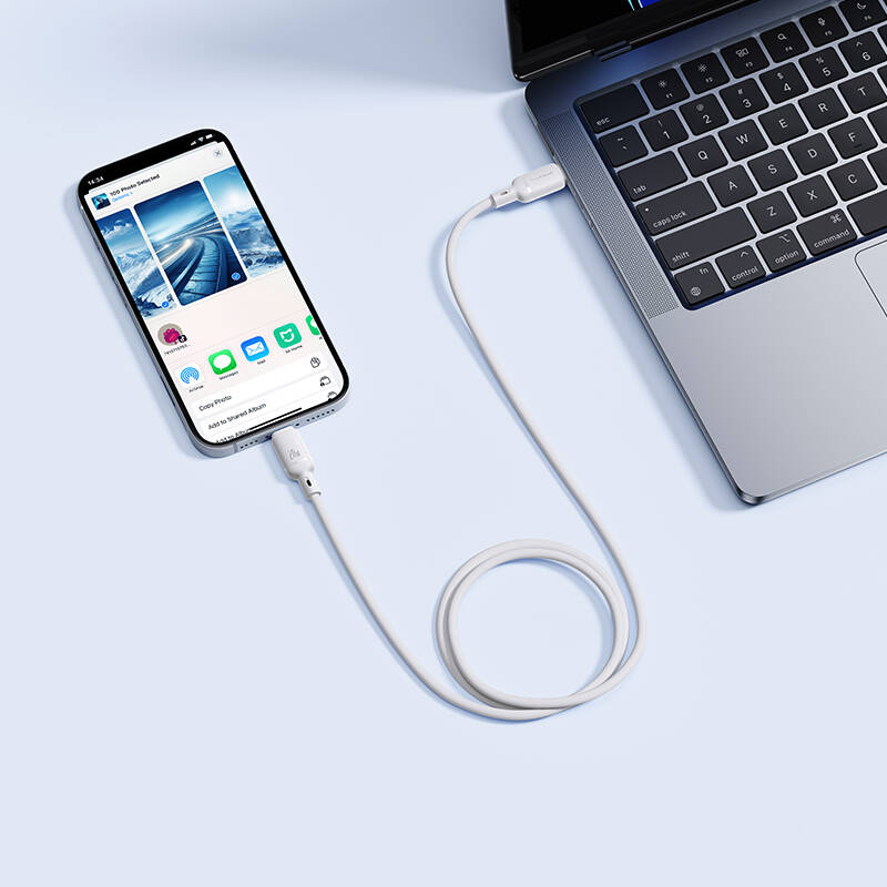 Baseus Cable Lightning to USB-C Silky Series 2.0m White