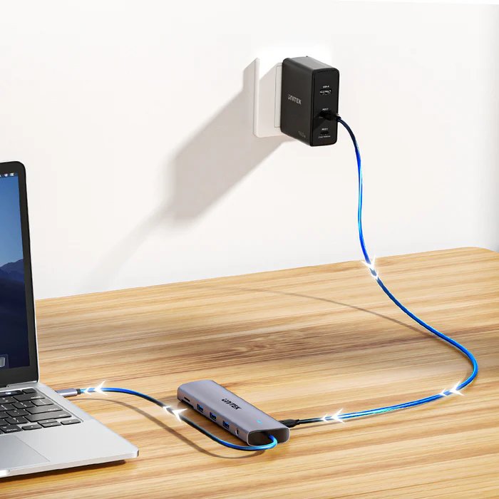 Unitek USB-C Hub USB3.0 HDMI/VGA/Gb/SD/Audio/PD100W D1113B
