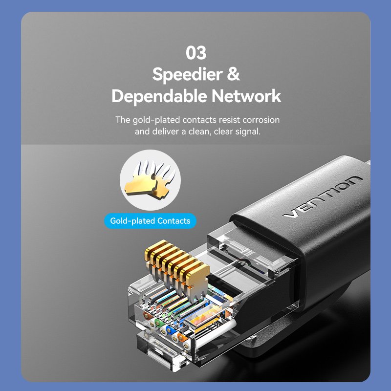 Vention NETWORK Cable CAT6 UTP 20.0m Black IBRBQ