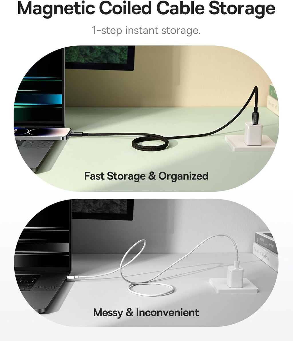 Baseus Tungsten Gold Magnetic Charging Cable Type-C to iP