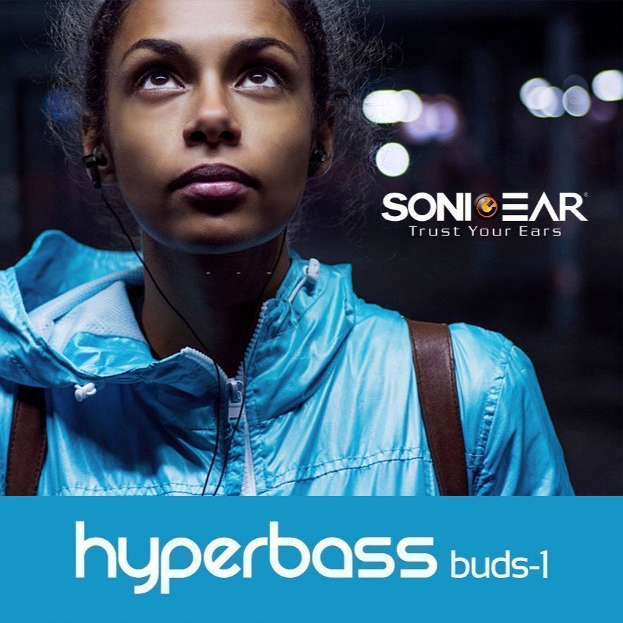 Sonicgear HYPERBASS BUDS 1 Earphones Gun Metal Black