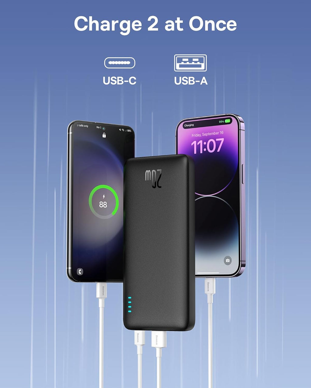 Baseus Powerbank 20W 20000mAh Airpow Black