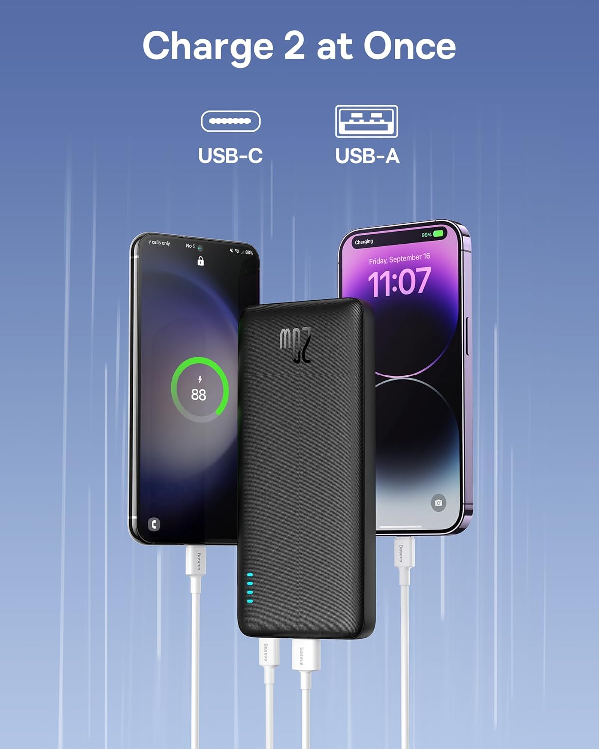 Baseus Powerbank 20W 20000mAh Airpow Black