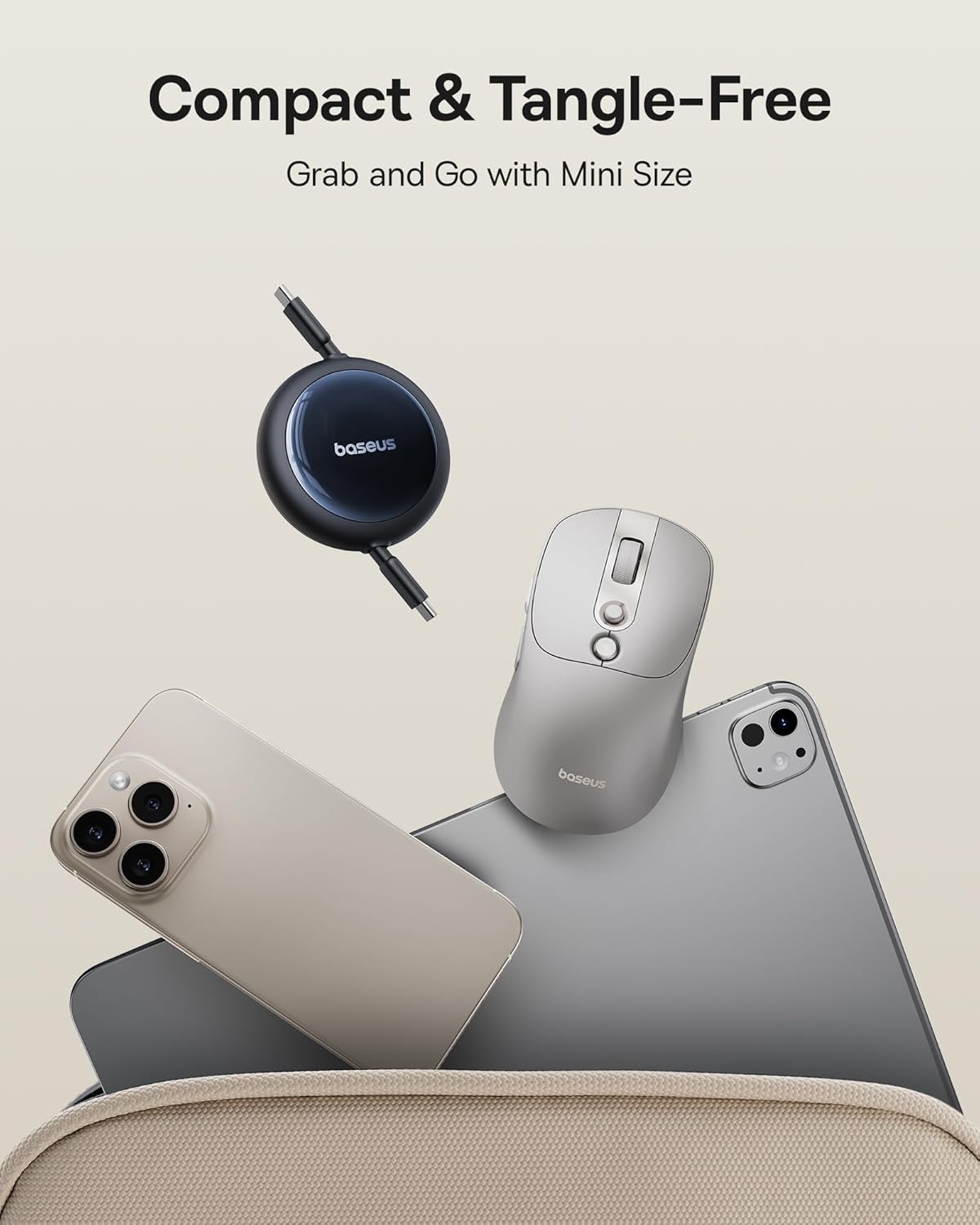 Baseus Cable USB-C to USB-C  Nomos Retractable Cable  100W 1.5m