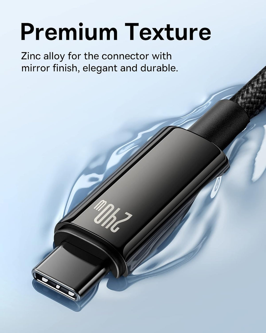 Baseus Cable USB-C to USB-C Tungsten Gold 240W 2.0m Blk