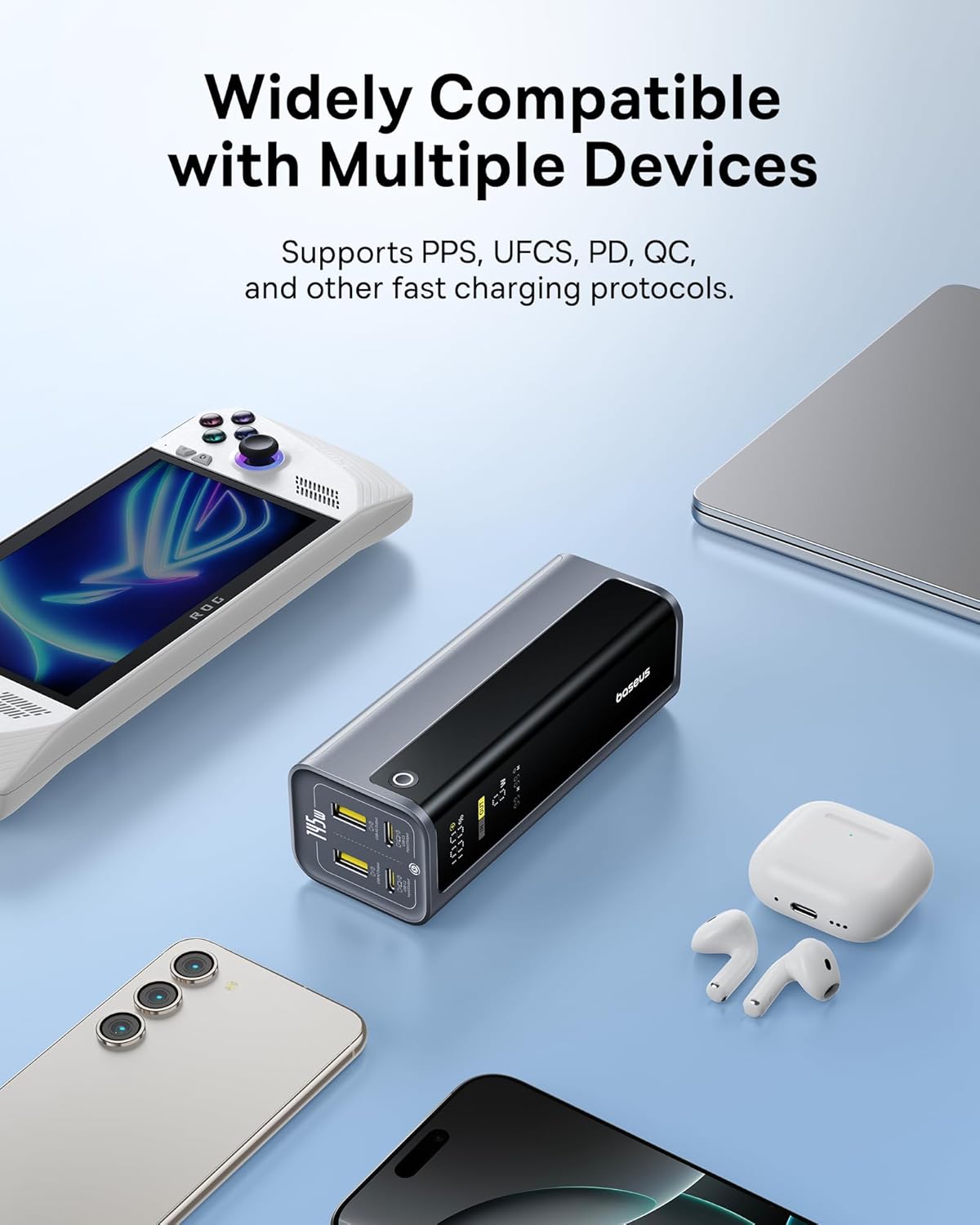 Baseus Powerbank 145W 20800mAh + Display EnerGeek GP12