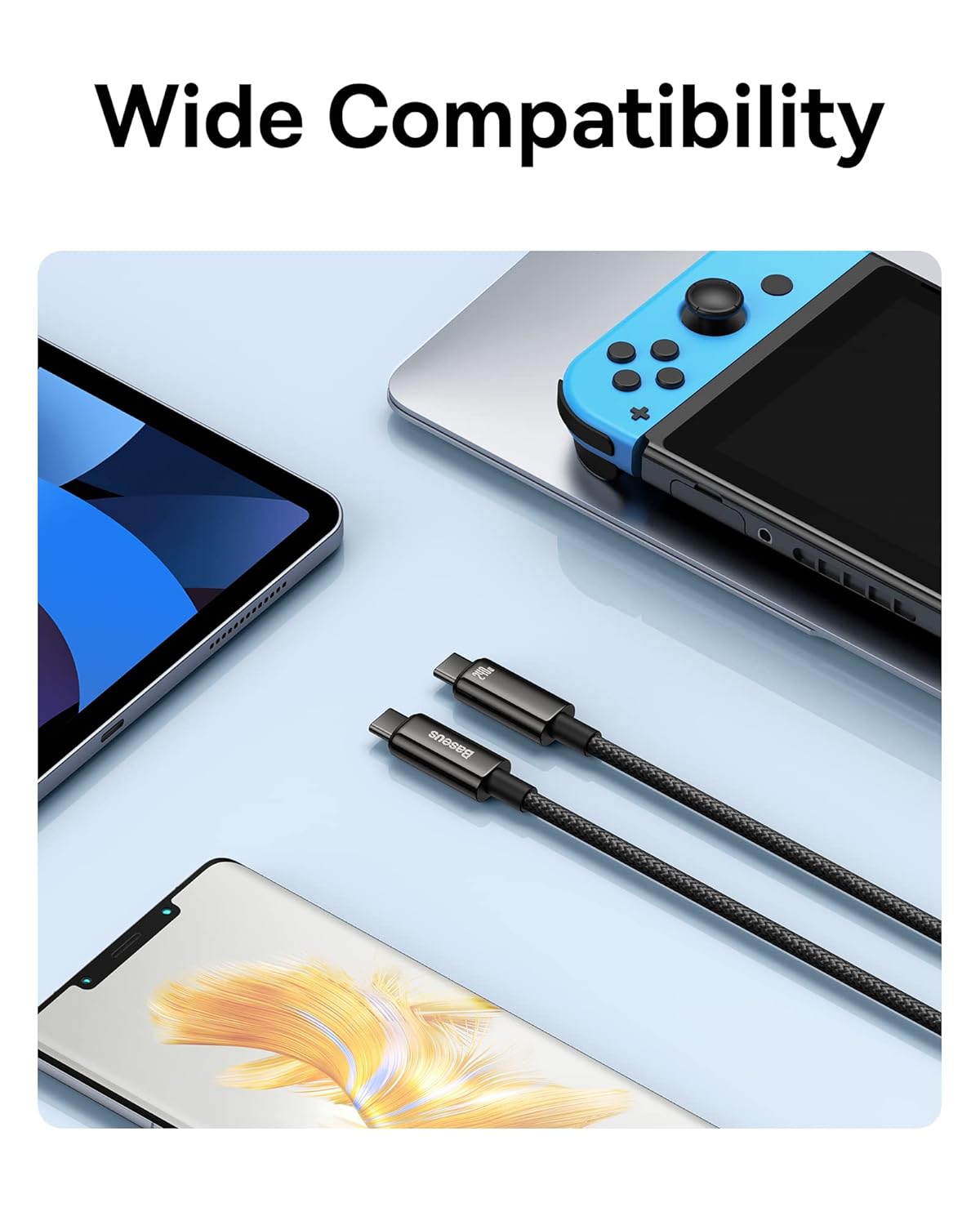 Baseus Cable USB-C to USB-C Tungsten Gold 240W 2.0m Blk