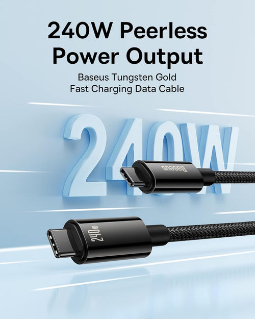 Baseus Cable USB-C to USB-C Tungsten Gold 240W 1.0m Blk