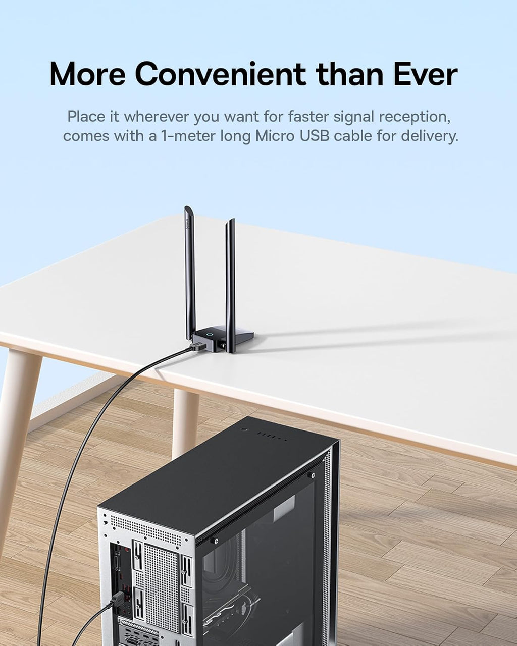 Baseus IT WiFi Adapter 1300Mbps External Antenna FastJoy