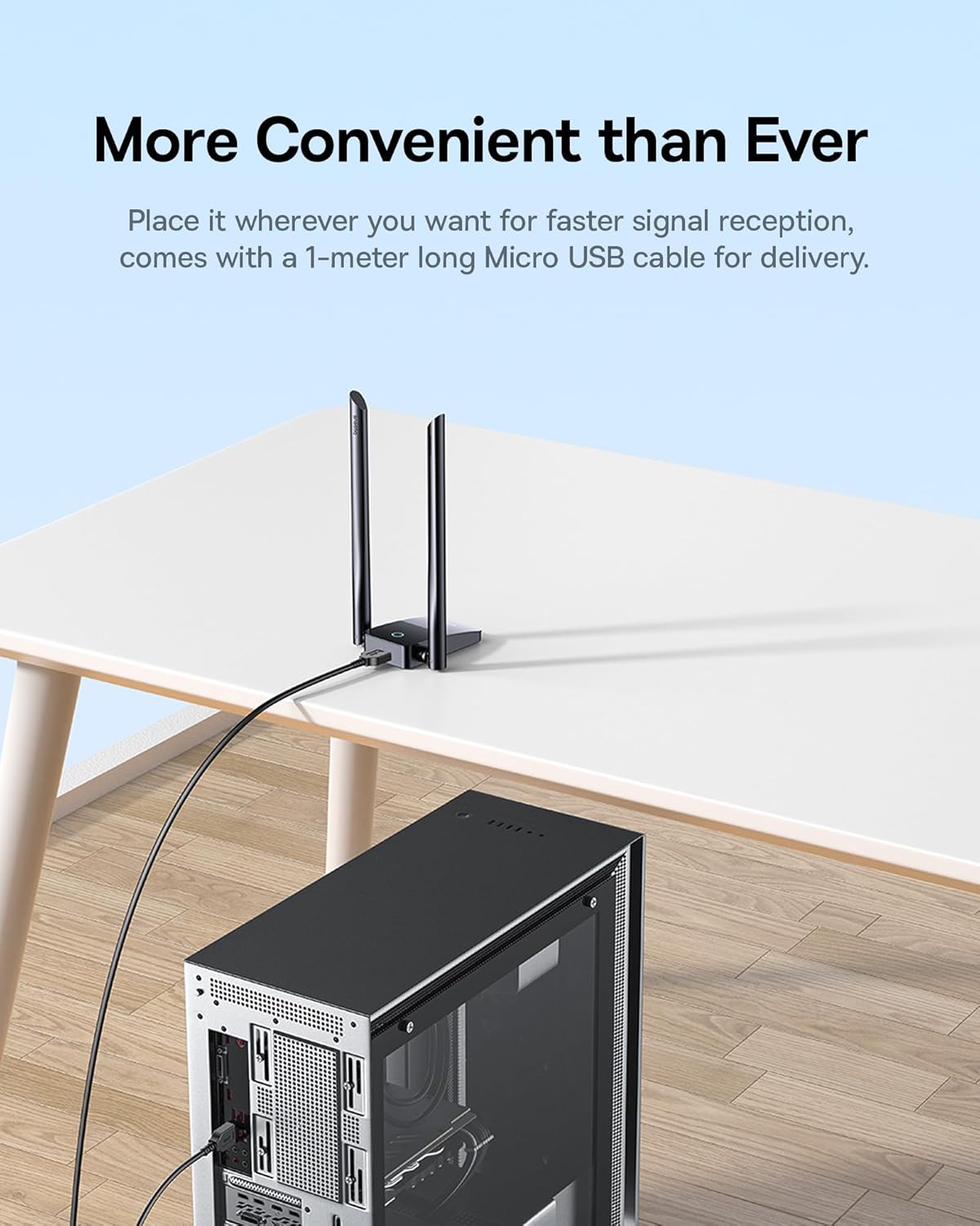 Baseus IT WiFi Adapter 1300Mbps External Antenna FastJoy
