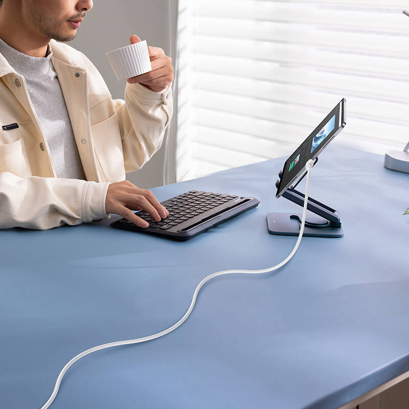 Baseus Cable Lightning to USB-C Silky Series 2.0m White