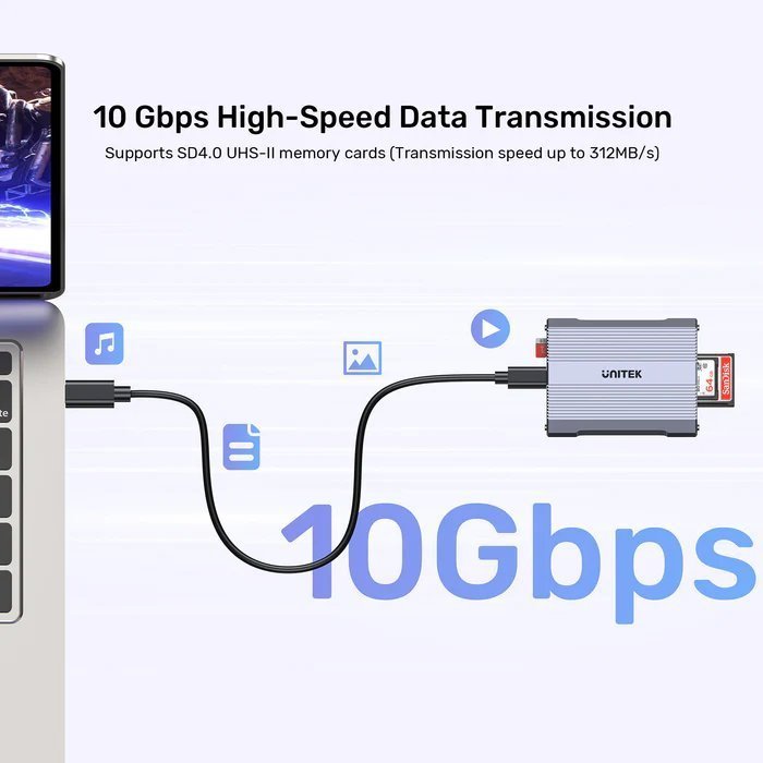 Unitek Card Reader USB-C 3.1 to SD4.0+Micro SD3.0+CF Express 2.0 R1022
