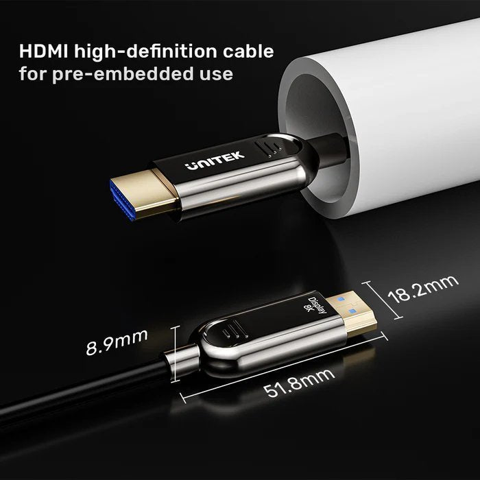 Unitek Active Optical HDMI 2.1 Cable 8K60Hz 15.0m C11085GY-15M