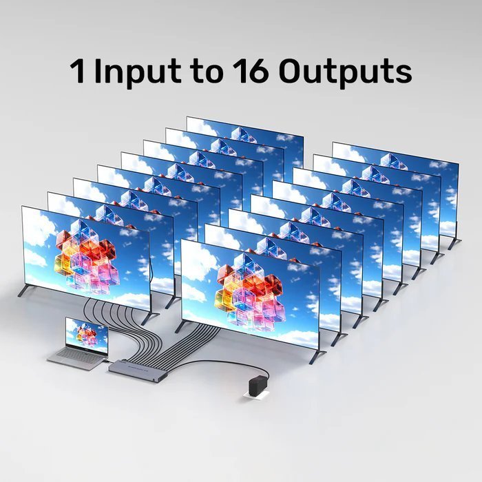 Unitek HDMI Splitter 1×16 4K30Hz V1137A