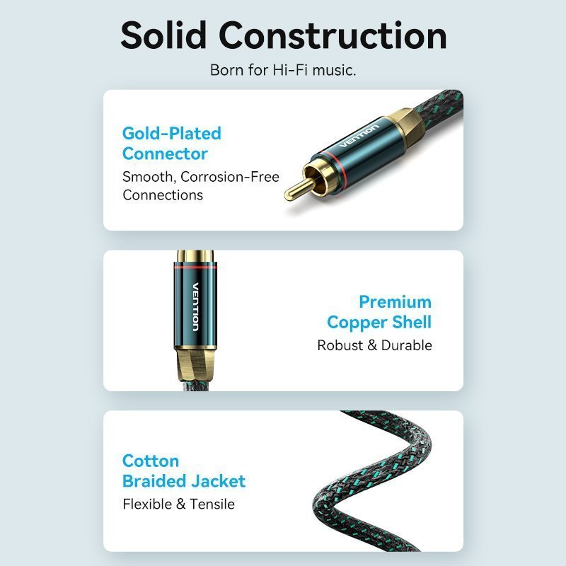 Vention AUDIO Digital Coaxial RCA Cable 2.0m BCTGH