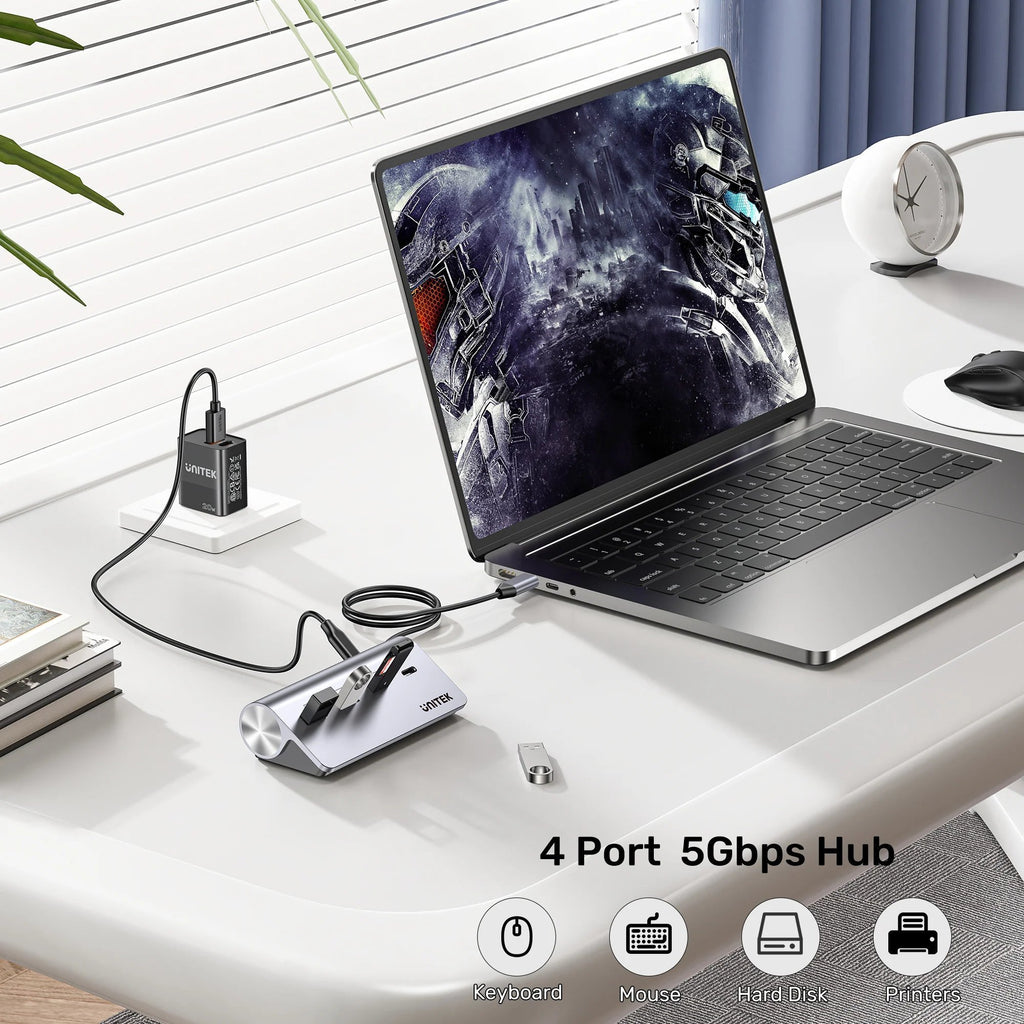 Unitek USB-C Hub 2xUSB-A 2xUSB-C 5Gbps & USB-C Power Port H1337A