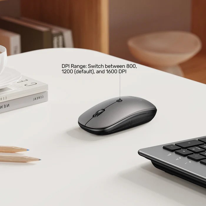 Unitek IT Keyboard & Mouse Combo Wireless 2.4GHz English SlimDuo T054 Space Grey