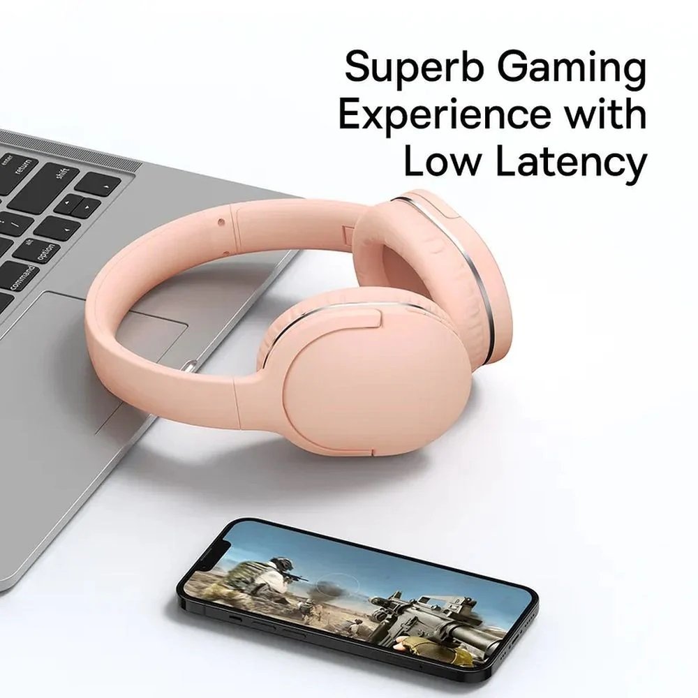 Baseus Wireless Headphones Over Ear Encok D02 Pro v2 Pink