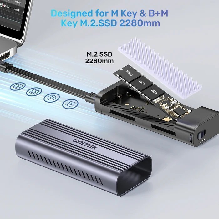 Unitek HDE USB-C NVME/PCIe Enclosure 40Gbps