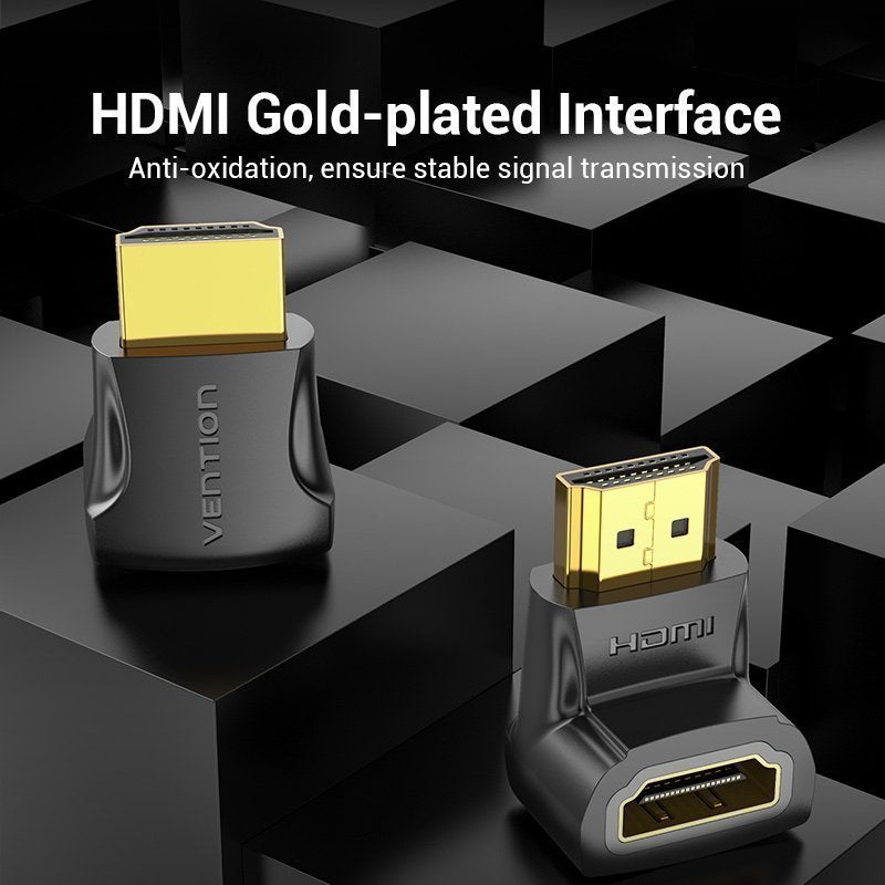 Vention HDMI Adaptor Male to Female 90 Degree RA AIOB0