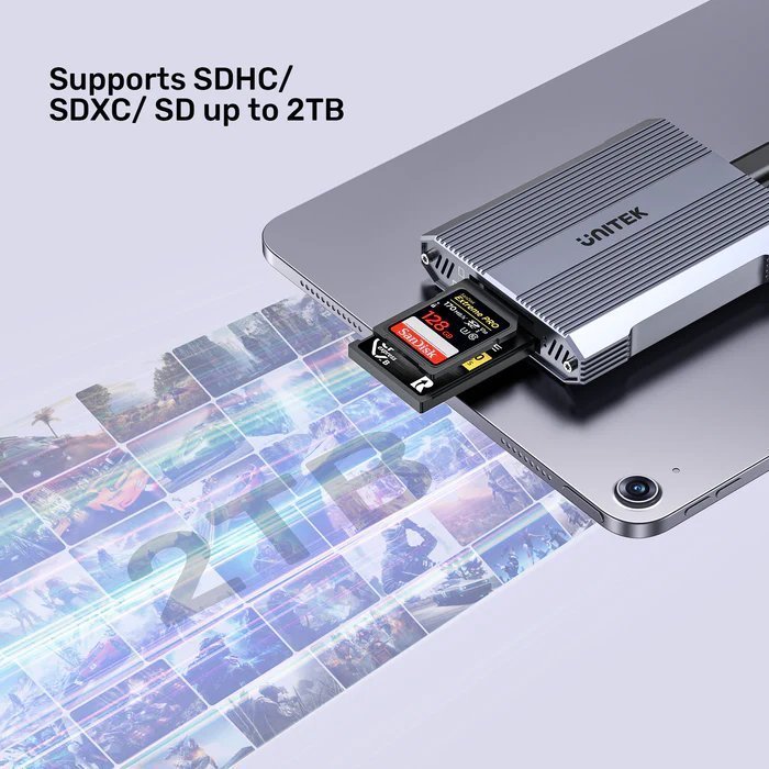 Unitek Card Reader USB-C 3.1 to SD4.0+Micro SD3.0+CF Express 2.0 R1022