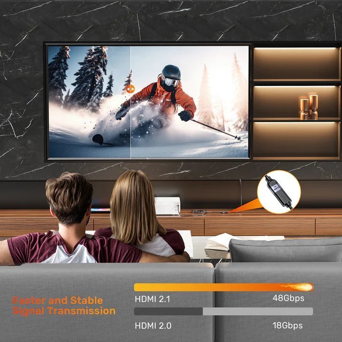 Unitek HDMI Extension 2.1 Male to Female 2.0m 8K60Hz C11091A