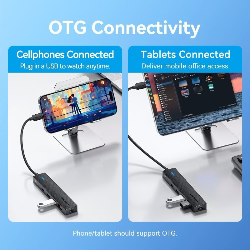 Vention IT HUB USB-C 2xA 2xC 3.2 Gen2 + USBC Power Port CHYBB