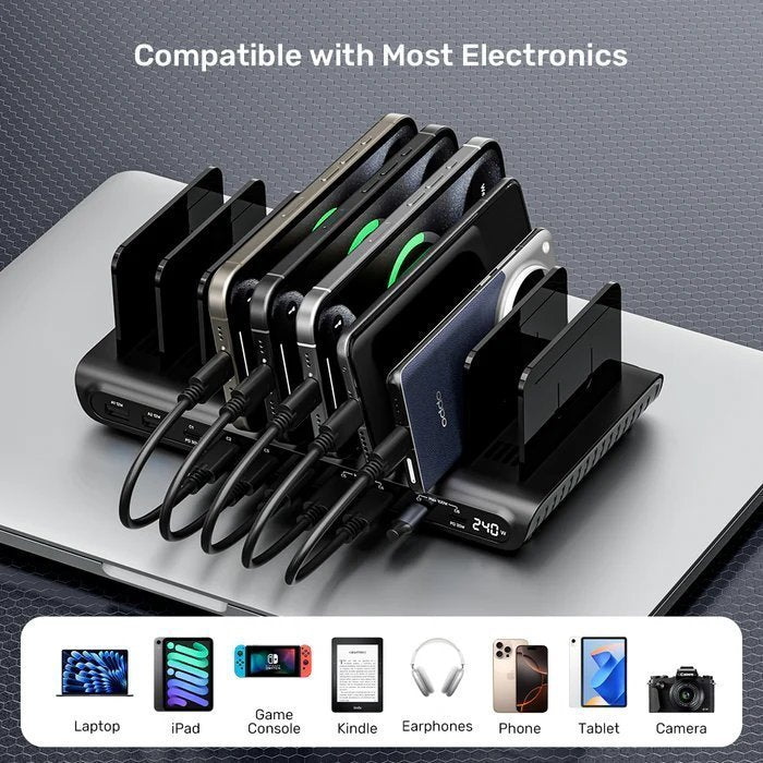 Unitek Charge Station 240W 10-Port 8xUSB-C + 2xUSB-A P1230CBK01-UK