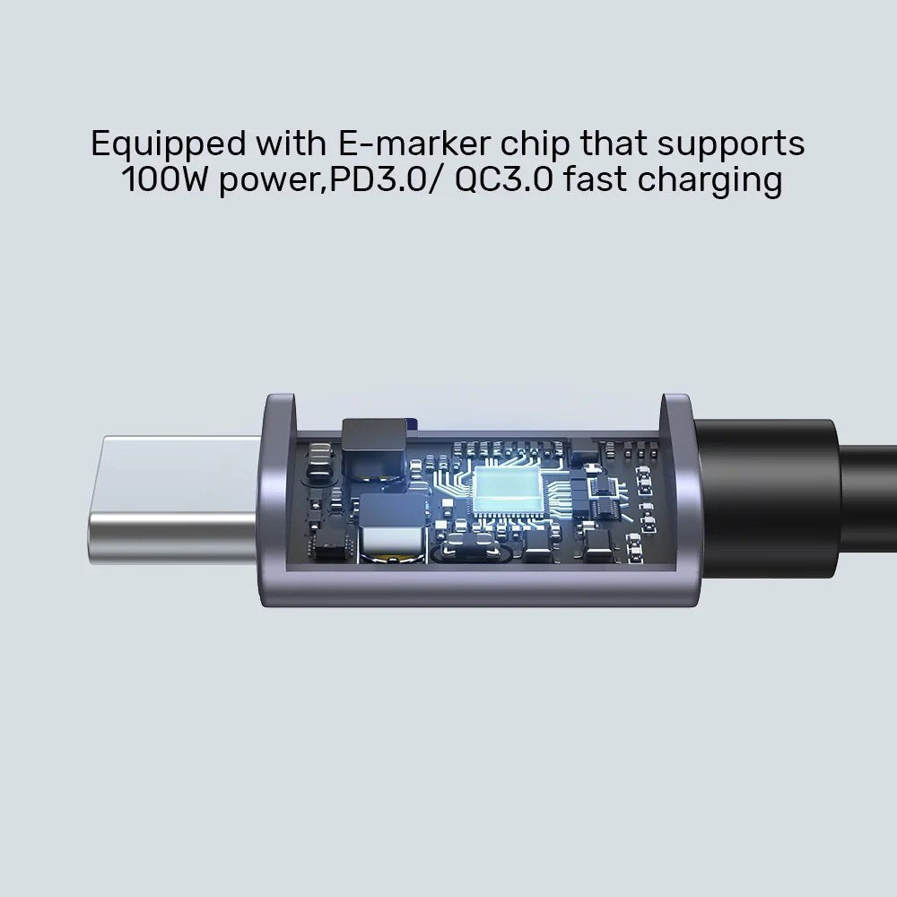 Unitek MC USB-C Cable PD100W L-Shape 5.0m C14123BK-5M