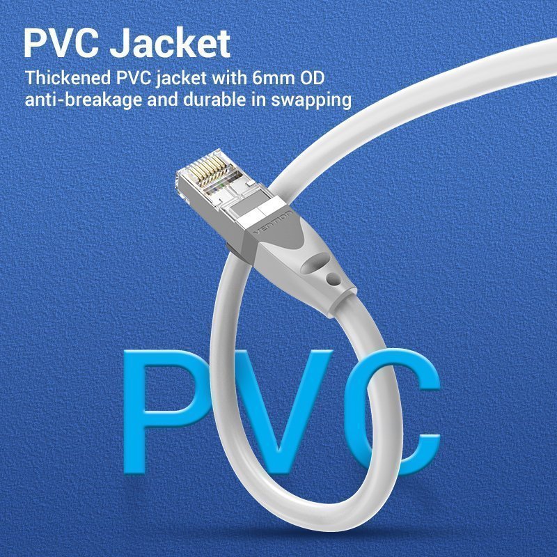 Vention NETWORK Cable CAT6A SFTP 1.0m Grey IBHHF