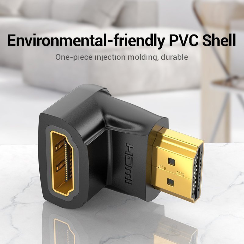 Vention HDMI Adaptor Male to Female 90 Degree RA AIOB0