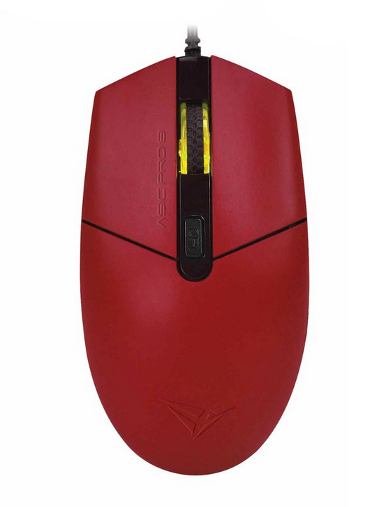 Alcatroz ASIC PRO 8 Wired Blue Ray Mouse Red