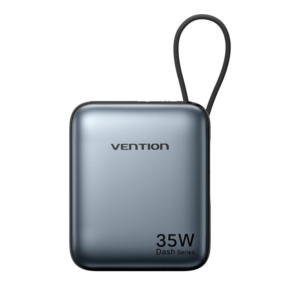 Vention Powerbank 10000mAh 35W Mini Size Built-in USBC Black FHEH0