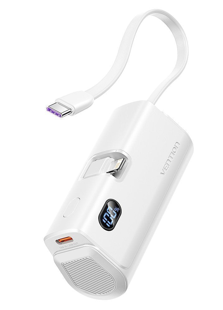 Vention Powerbank 4800mAh 22.5W Foldable Lightning White FHRW0