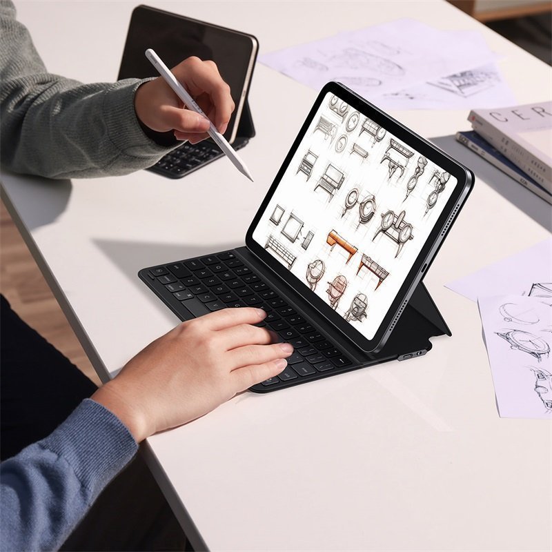 Baseus IT Keyboard BT with Magnetic Case iPad  12.9? Cluster Black