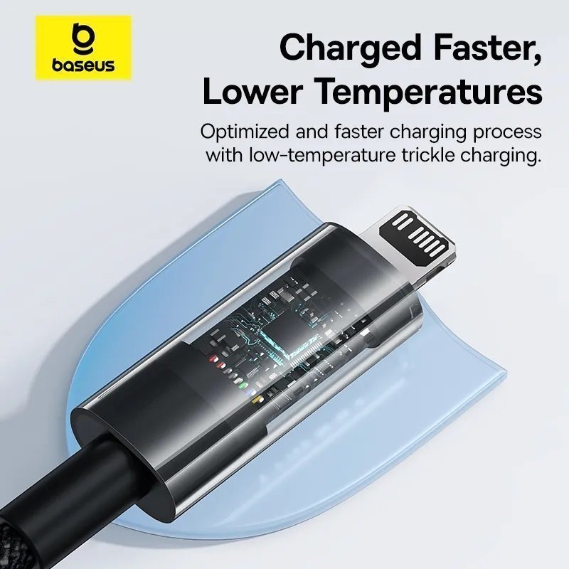 Baseus Cable Lightning to USB-C Gem Series 2.0m 20W Black