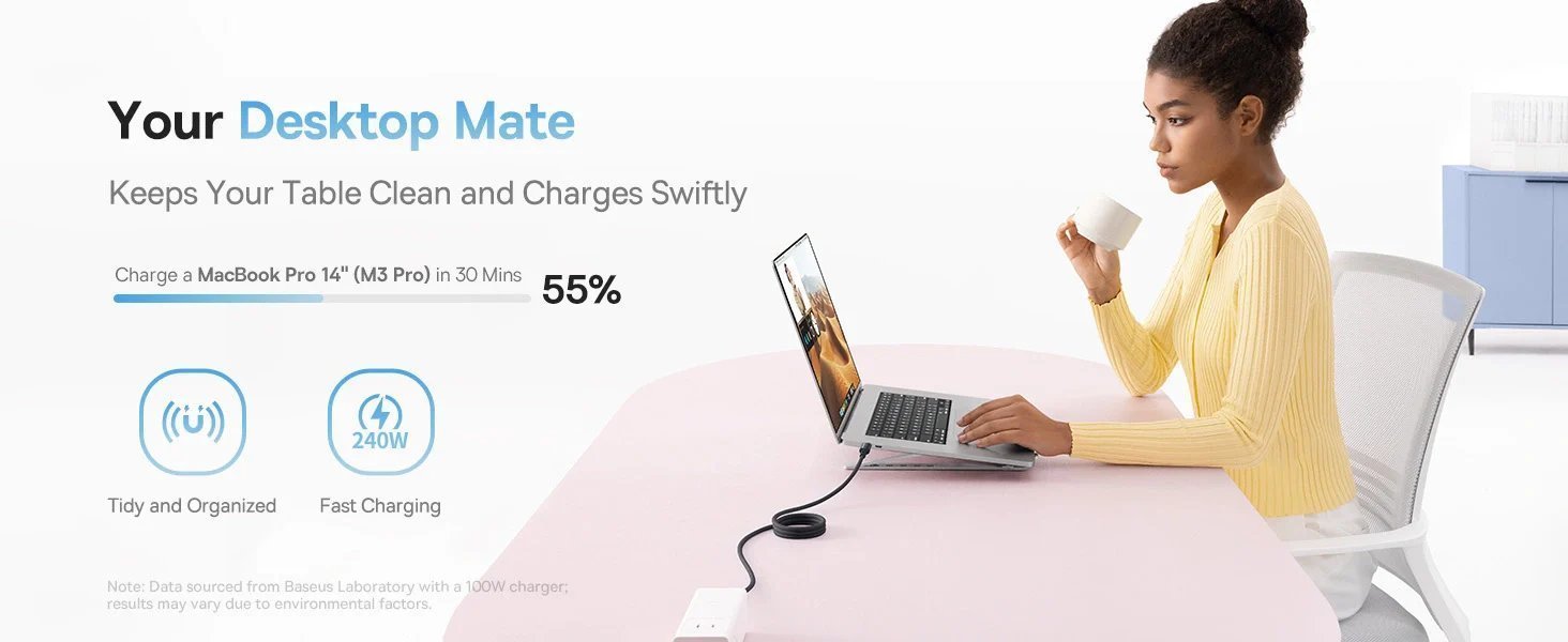 Baseus Cable USB-C to USB-C PicoGo Magnetic Silicone 240W 1.0m Black
