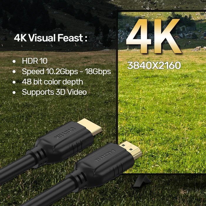 Unitek HDMI 2.0 Cable 2.0m CCS C11079BK-2M