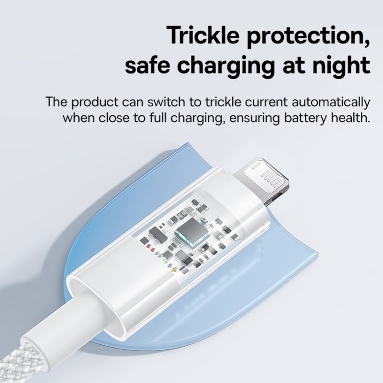 Baseus Cable Lightning to USB-A Gem Series 2m Moon White